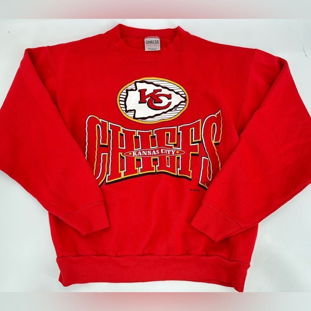Vintage 1995 Kansas City Chiefs Crewneck Sweatshirt Oneita Power Sweats Size L